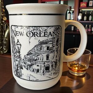 New Orleans History Mug • Vintage Street Scene • Historic Facts/Collectible Cup